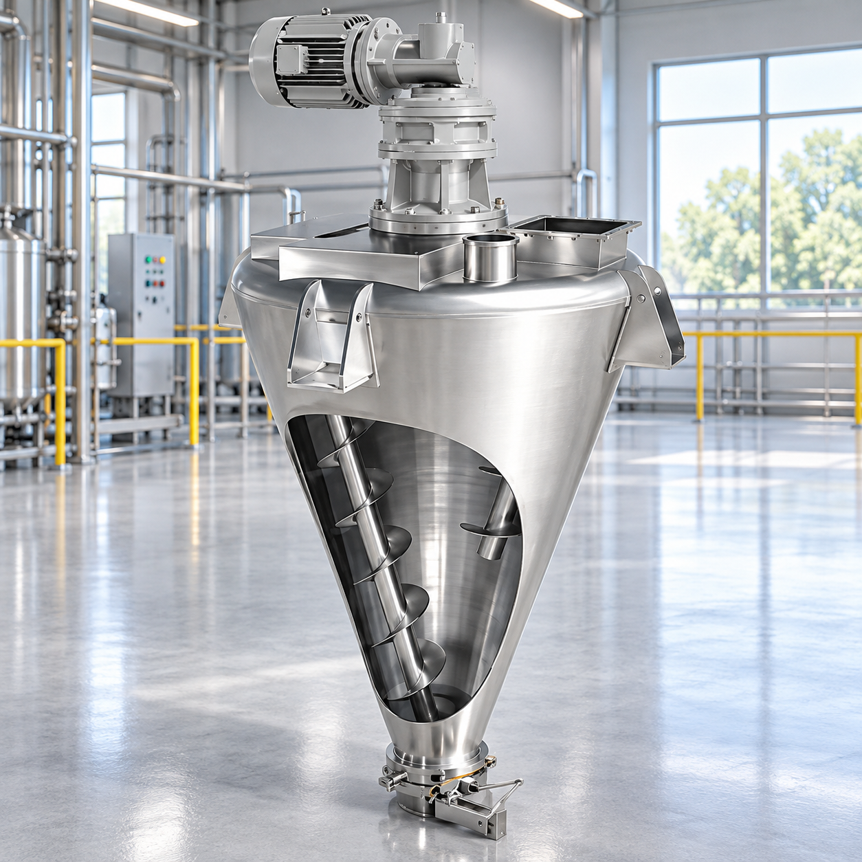 Industrial cone screw mixer by Authensia Equipment System, expert nauta mixer manufacturers in India